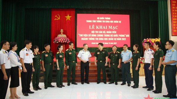 Hội thi cán bộ, nhân viên “Thư viện số dùng chung trong Bộ Quốc phòng”