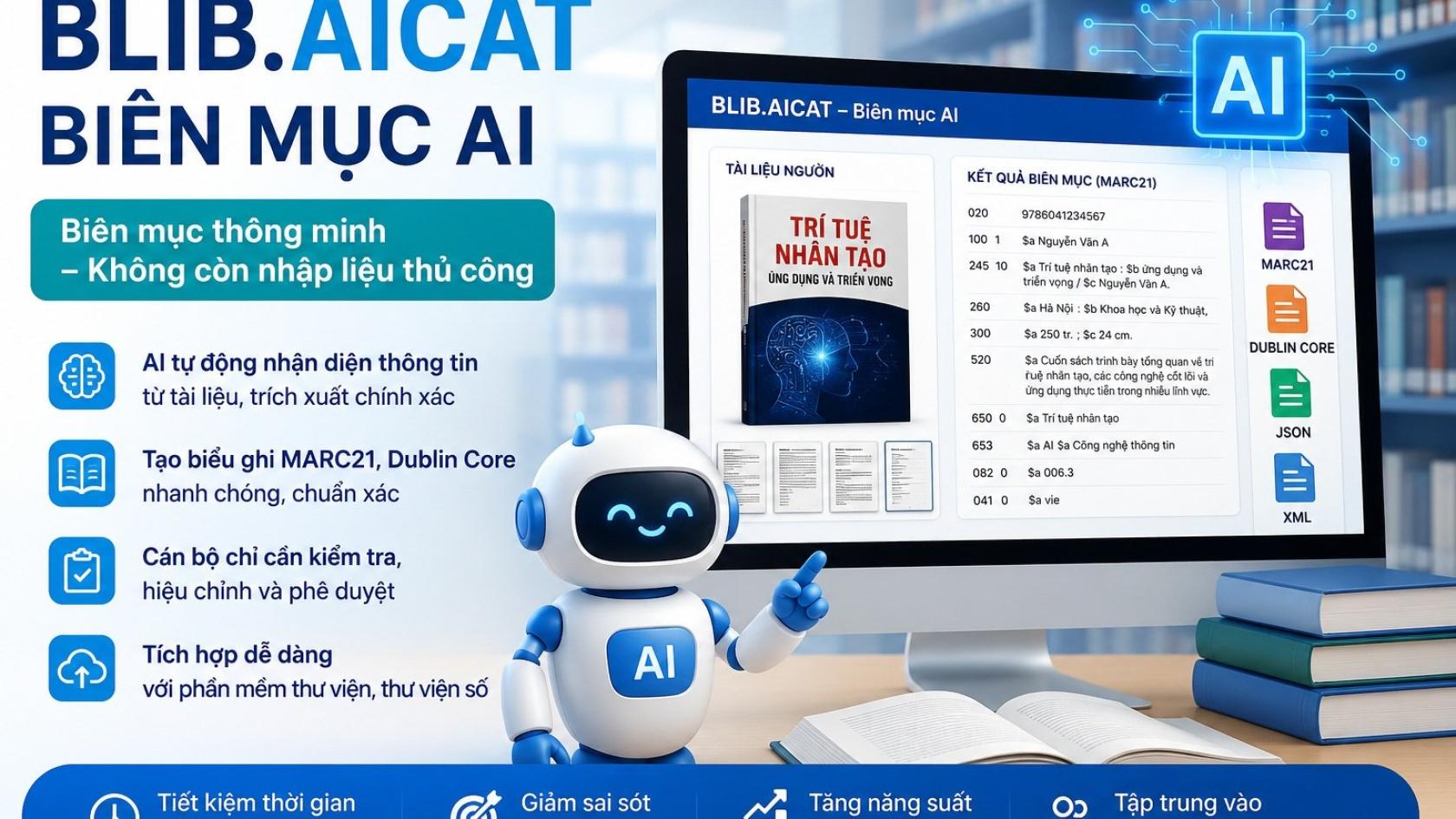 BLIB.AICAT – Trợ lý Biên mục AI cho cán bộ thư viện
