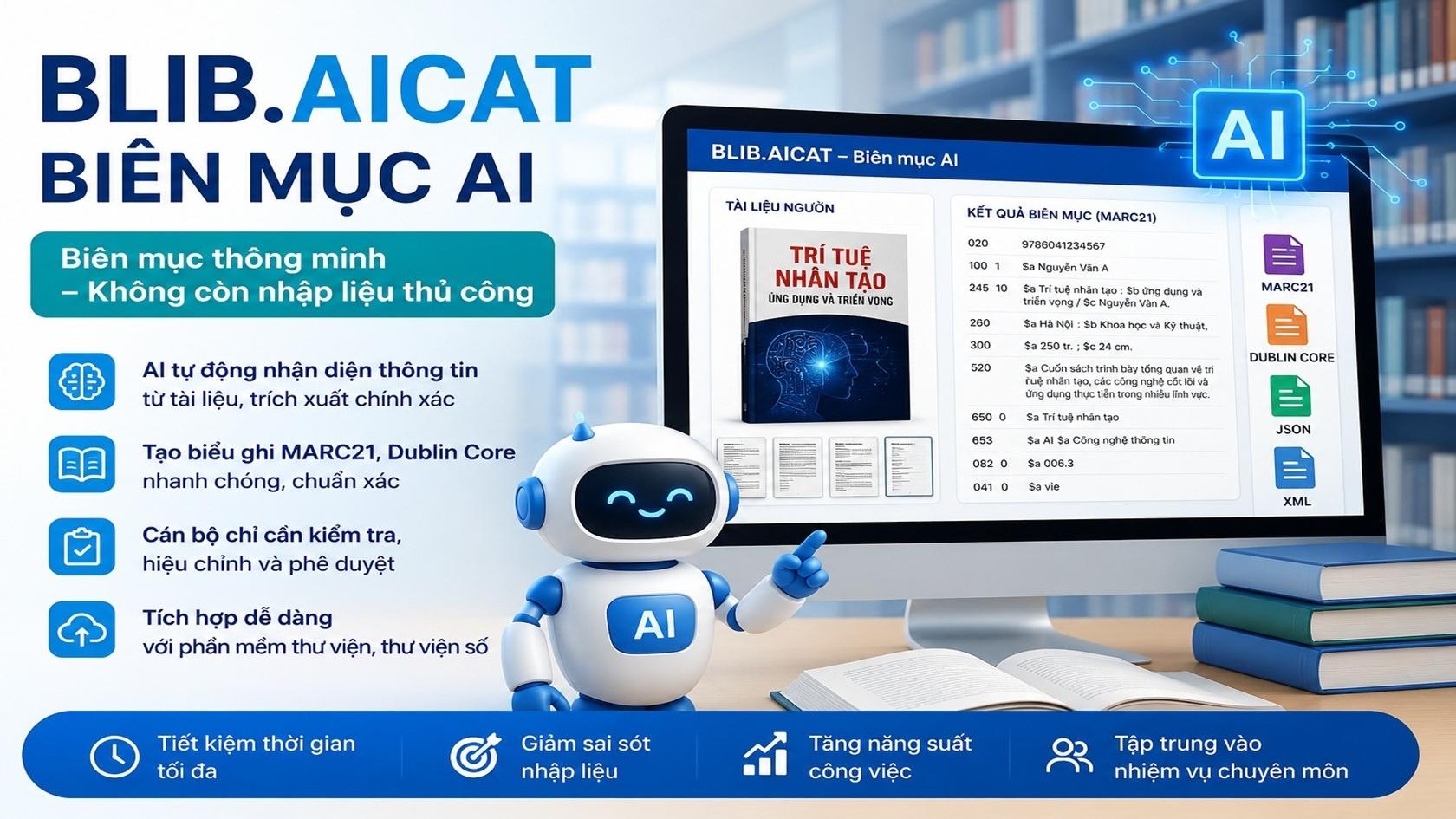 BLIB.AICAT – Trợ lý Biên mục AI cho cán bộ thư viện