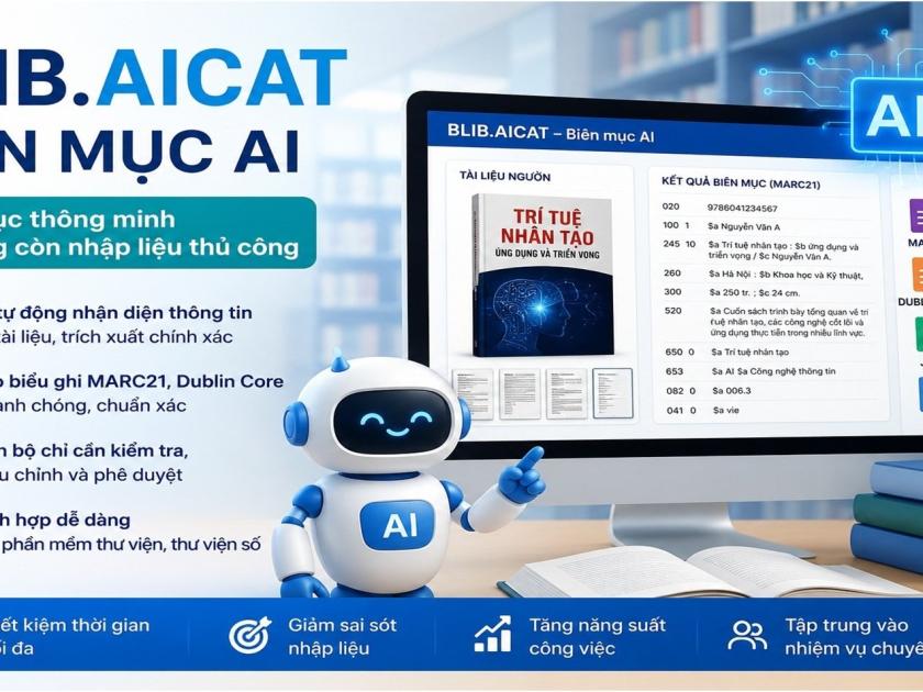 BLIB.AICAT – Trợ lý Biên mục AI cho cán bộ thư viện